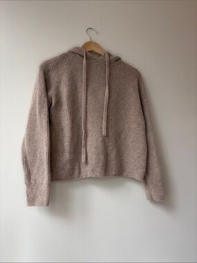 Quince Ribbed Hoodie Sweater - Taupe